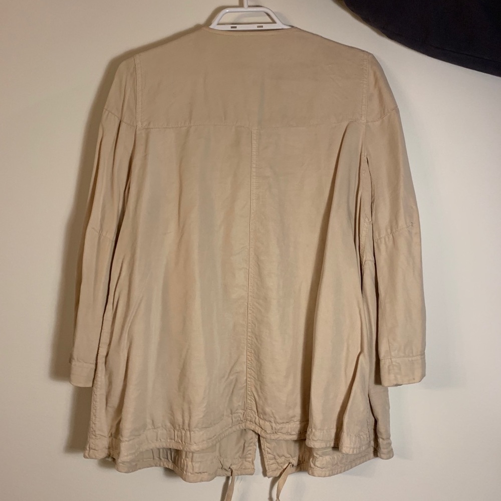 Zara Beige Zip Up Spring Jacket - Picture 2 of 2